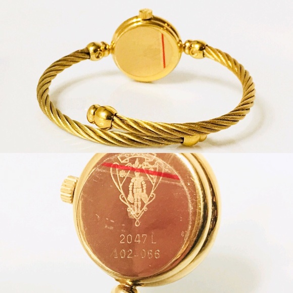 Gucci 2047L Gold Tigers Eye Cable Bangle Watch - Picture 6 of 7